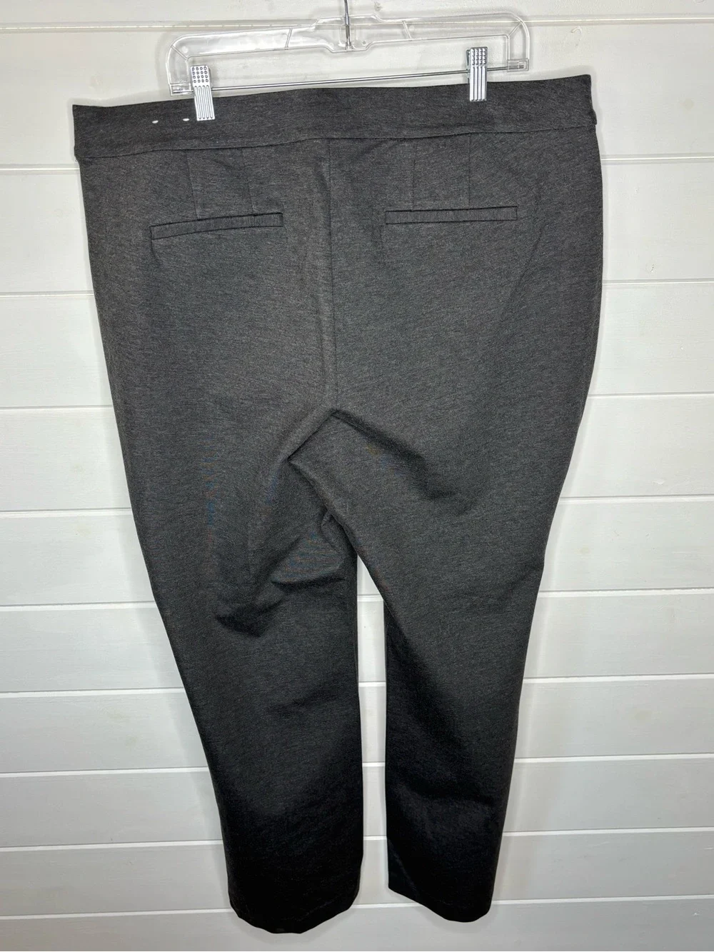 Lane Bryant Pull-On Career Pants Gray Stretch Straight Leg Size 18/20 Regular